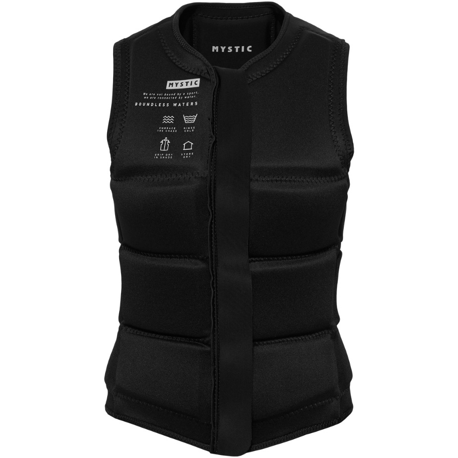 2026 Mystic Femmes Star Front Zip Gilet Pare-balles 35005.240246 - Black
